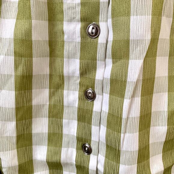 Modcloth Past But Not Least Belted Skirt in Green Checkered - Picture 6 of 10